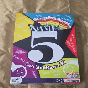 Name 5 Board Game Bord New Perfect For X.mas